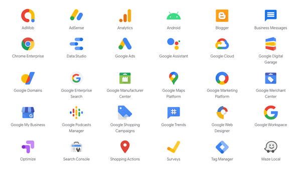 Google's 270+ products, services, and platforms